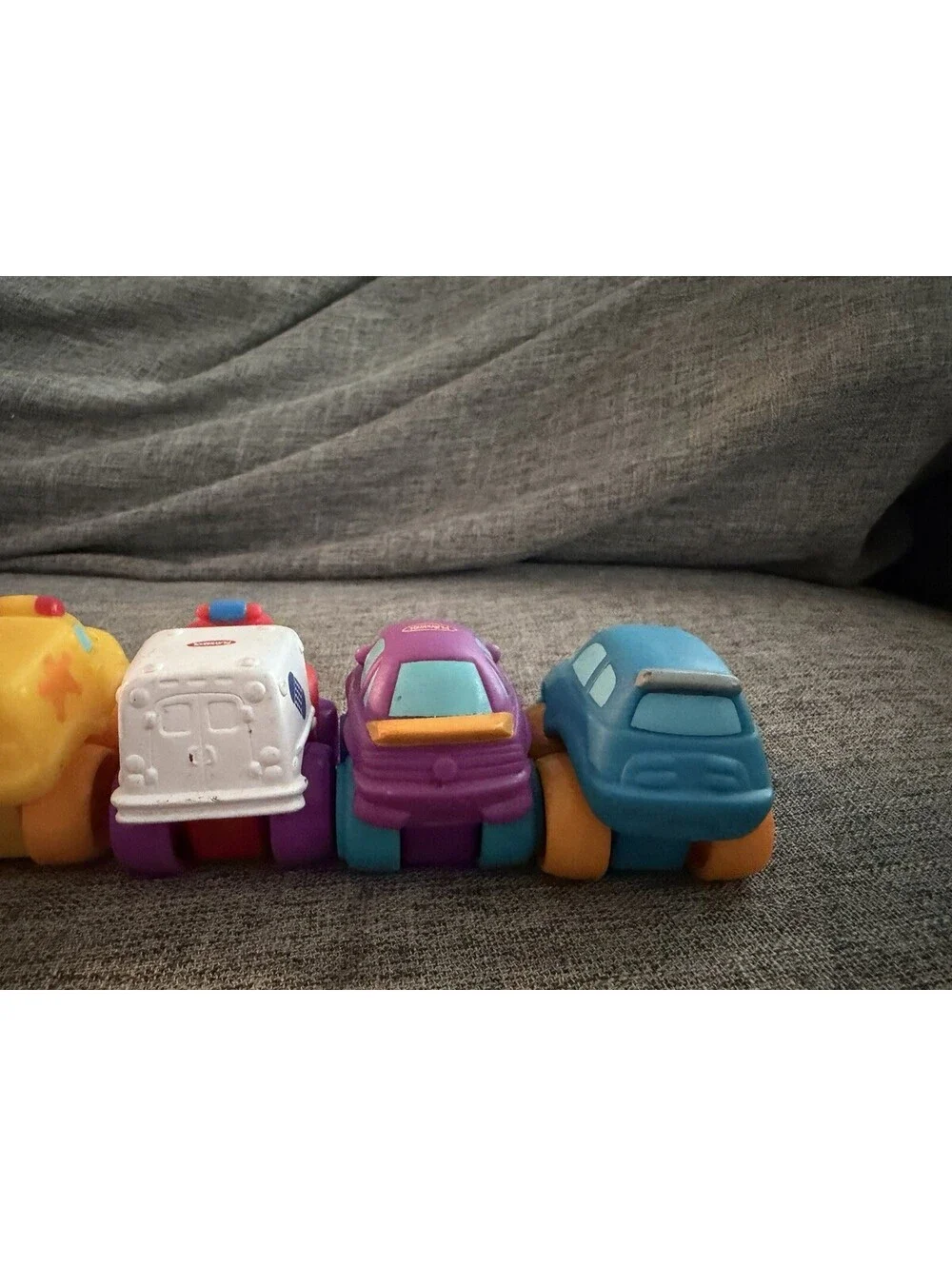 Playskool Tonka Lil Chuck and Friends Toy Car Lot of 7 Mini Chunky Soft Vehicles